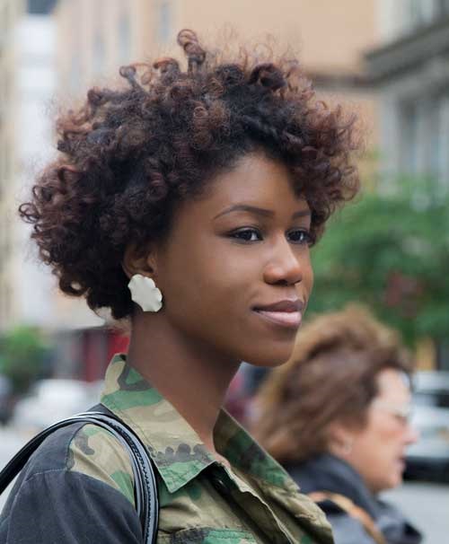 Cute Afro Hairstyles for Short Hair-9