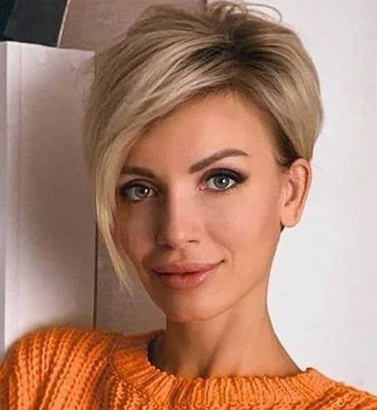 Short Haircuts Side Bangs for Women with Thin Hair-6